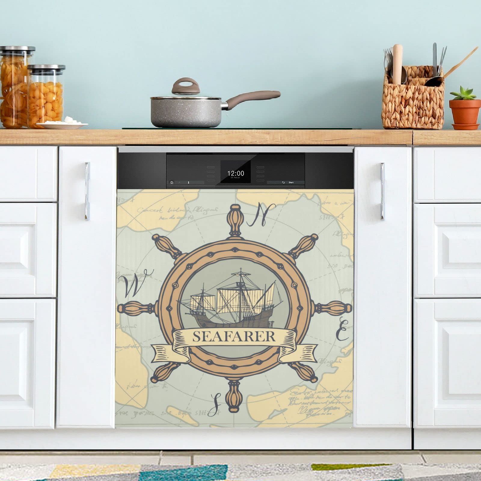 Helm Sailing Dishwasher Magnet Cover - 23