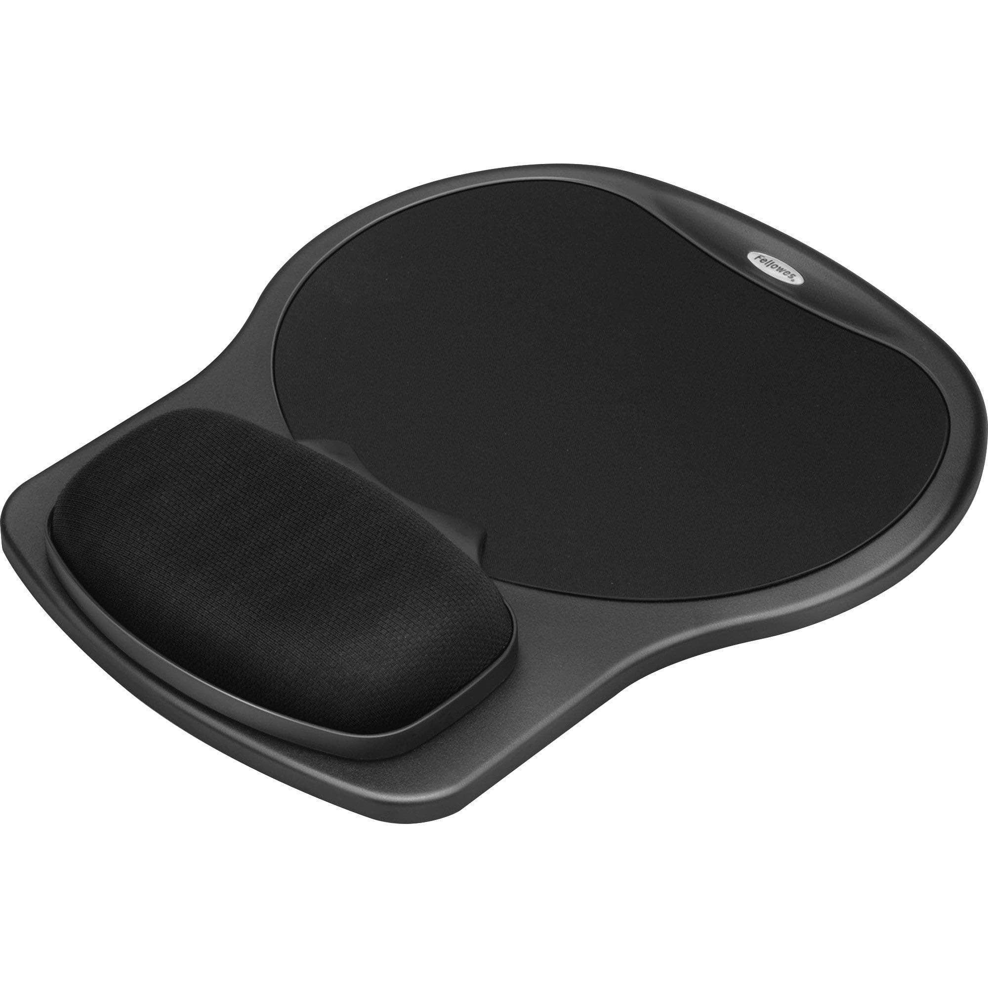 Fellowes Easy Glide Gel Wrist Rest with Mouse Pad - 3 Pack (Black) - Ergonomic Support for Computer Work, Gaming & Office Use - FEL6110101