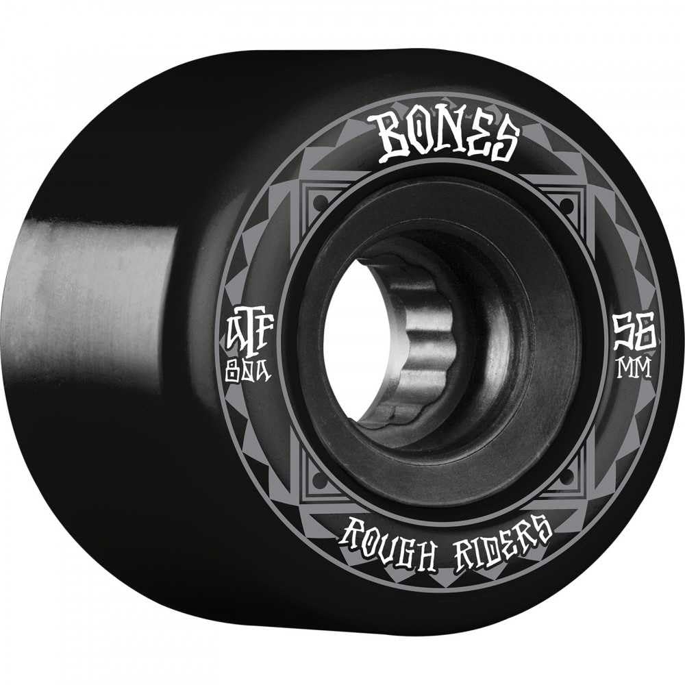 Bones Wheels ATF Rough Riders Skateboard Wheels - High Performance 99a Durometer for Street & Park Skating - Perfect for Rough Terrain & All-Terrain Riding
