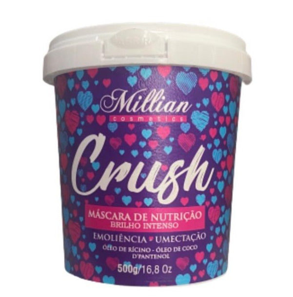 Millian Crush Intense Shine Hair Treatment Mask - 500g Deep Conditioning for Damaged Hair - Nourishing & Repairing Hair Mask with Natural Ingredients - Perfect for Dry, Frizzy & Color-Treated Hair at Home Salon Care