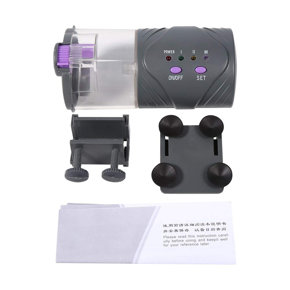 Automatic Fish Feeder - Battery Powered Aquarium Fish Food Dispenser with Timer for Goldfish, Tropical Fish & Pond Fish - Perfect for Vacation, Office Tank & Home Aquarium