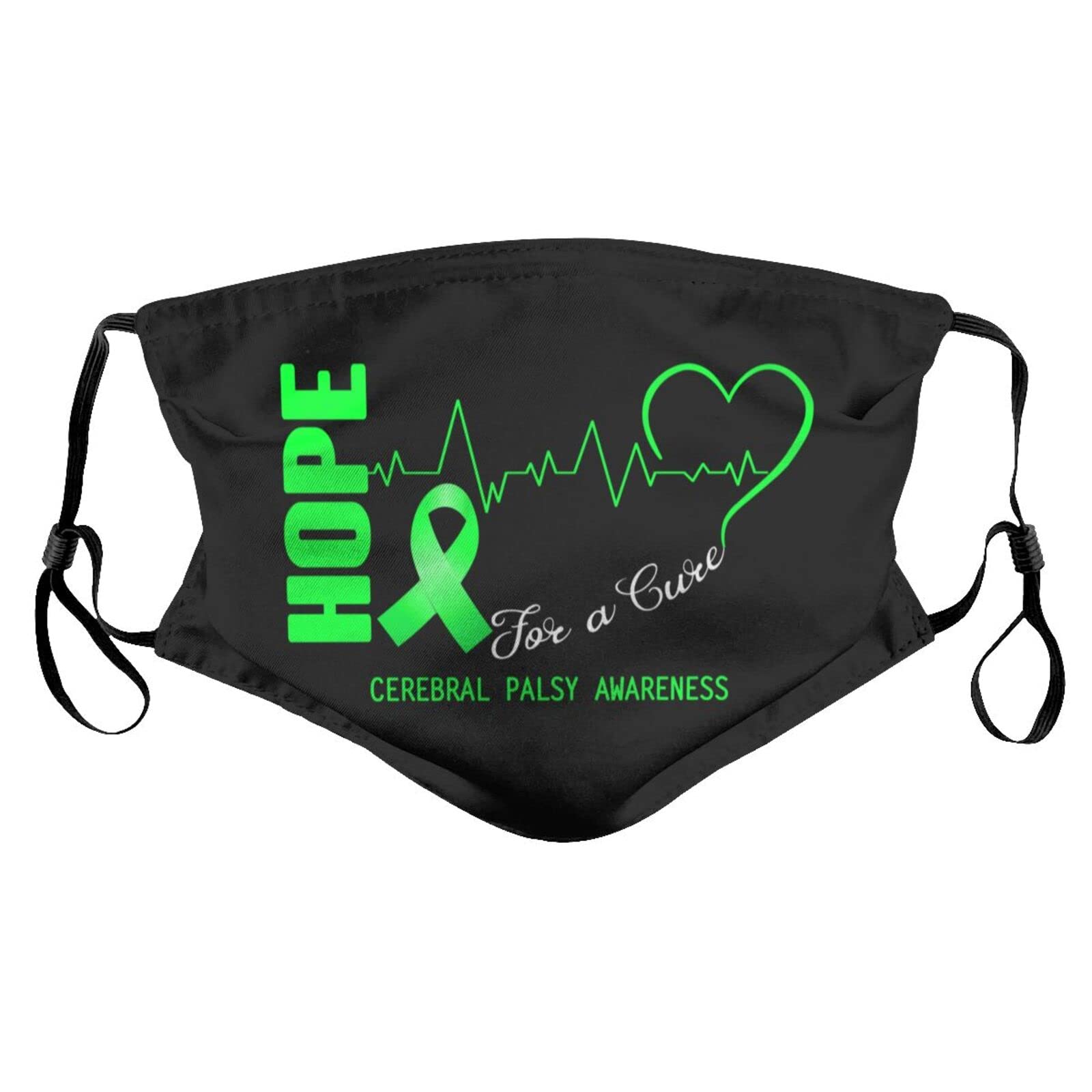Reusable Cloth Face Mask with Filters for Men, Women & Kids - Cerebral Palsy Awareness - Daily Protection & Comfort