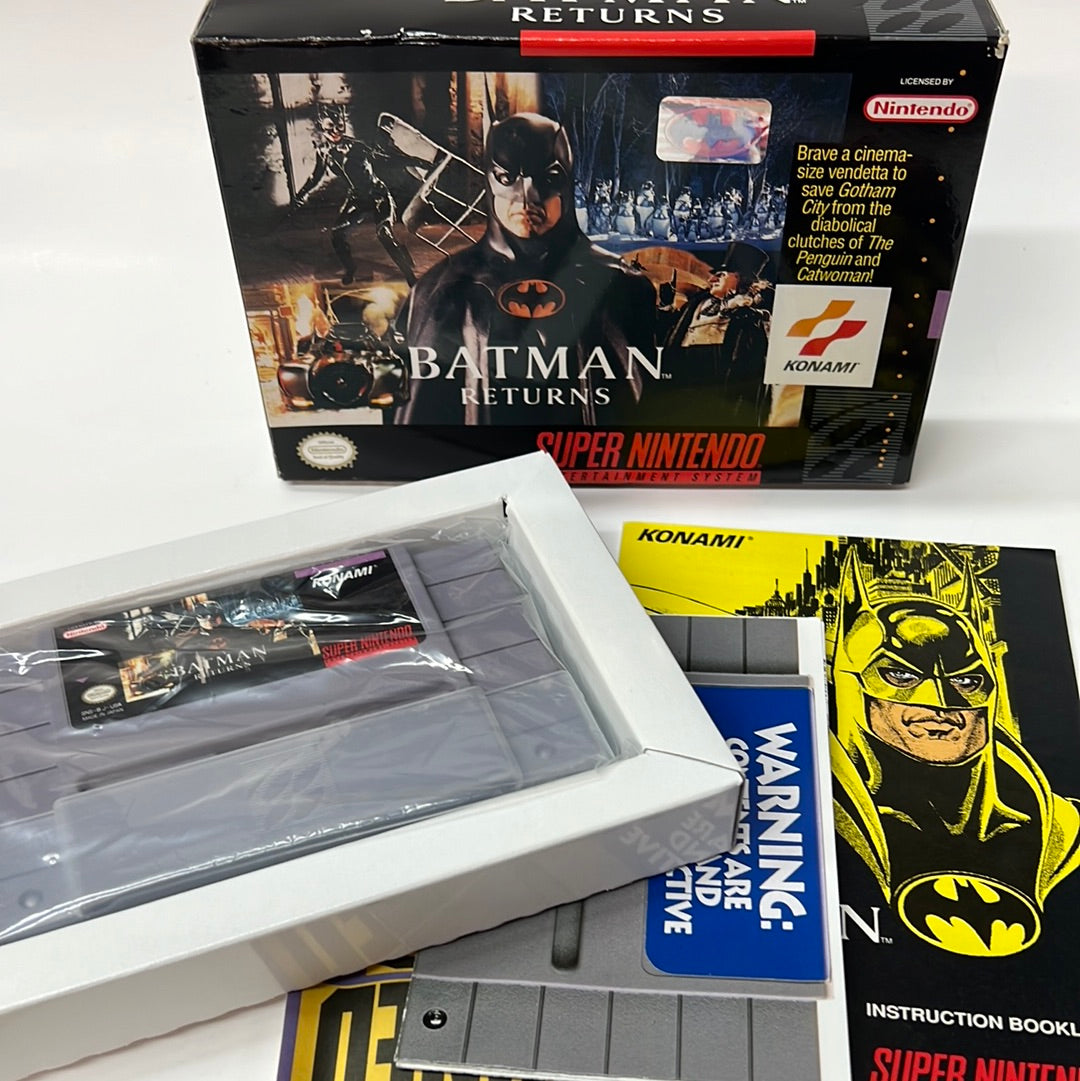 Batman Returns Super Nintendo SNES Game - Complete in Box (CIB) - Collectible Retro Video Game for Fans & Enthusiasts | Perfect for Gaming Nostalgia & Retro Collections