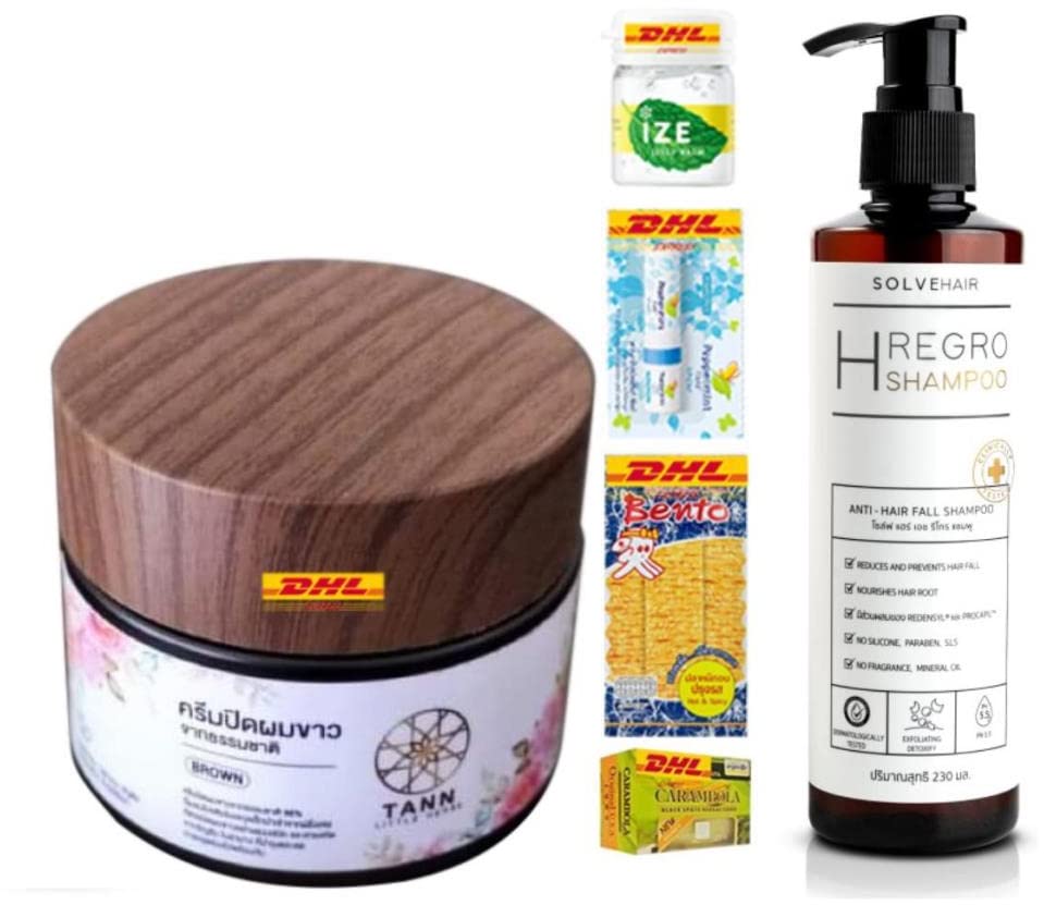 Premium Tann Secret Bloom Hair Color Treatment 100g - Natural Brown Hair Dye with Keratin | Hair Regrowth Shampoo 230ml for Anti Hair Fall & Thickening | Fast DHL Shipping | Ideal for Home Hair Coloring & Damaged Hair Repair