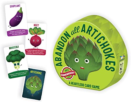 Abandon All Artichokes Card Game - Fun Family Strategy Board Game for Kids & Adults - Perfect for Game Nights, Parties & Travel Entertainment
