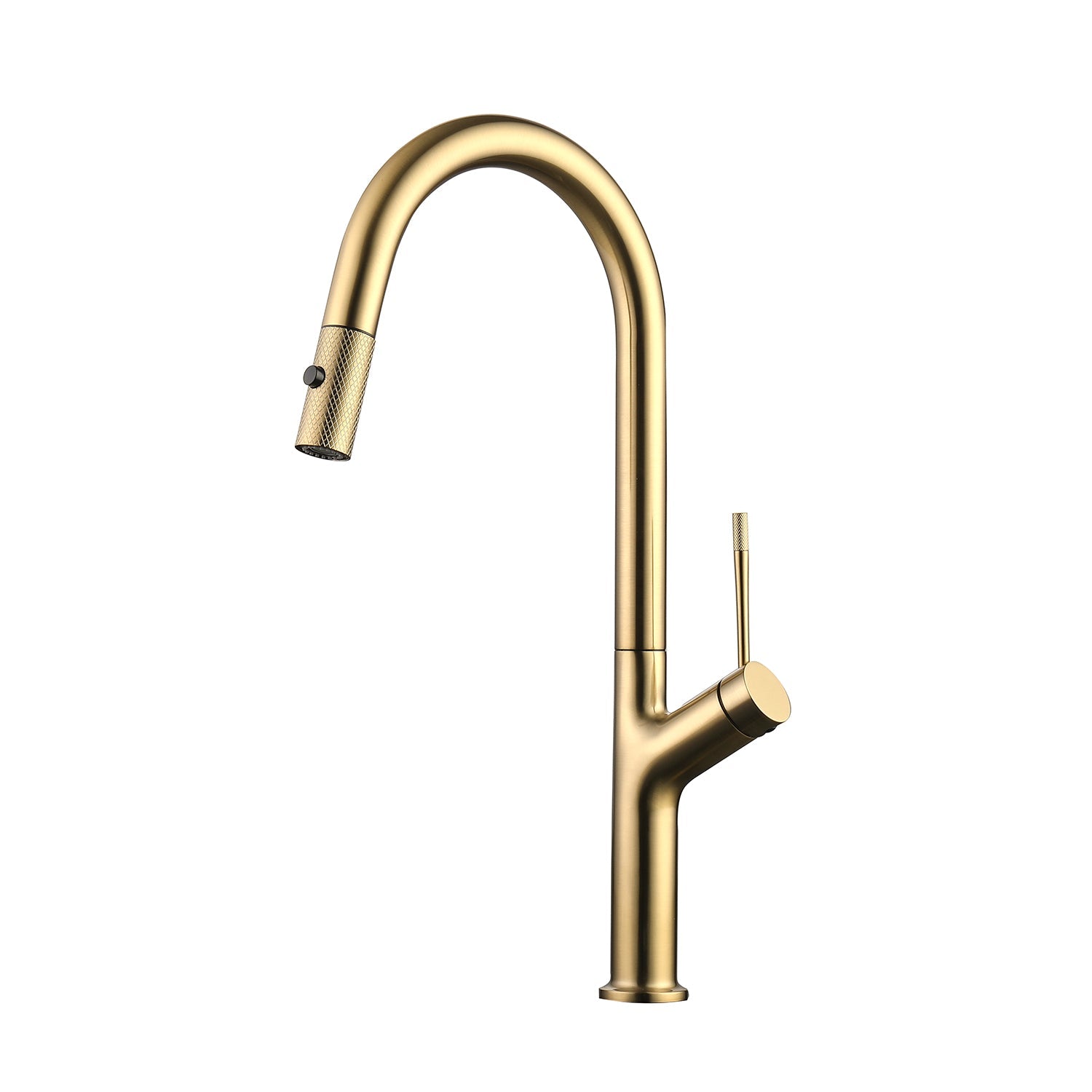 DAX 8020011 Single Handle Pull-Out Kitchen Faucet with High Arc Spout - Modern Stainless Steel Design for Easy Dishwashing & Food Prep | Perfect for Small Kitchens & RVs