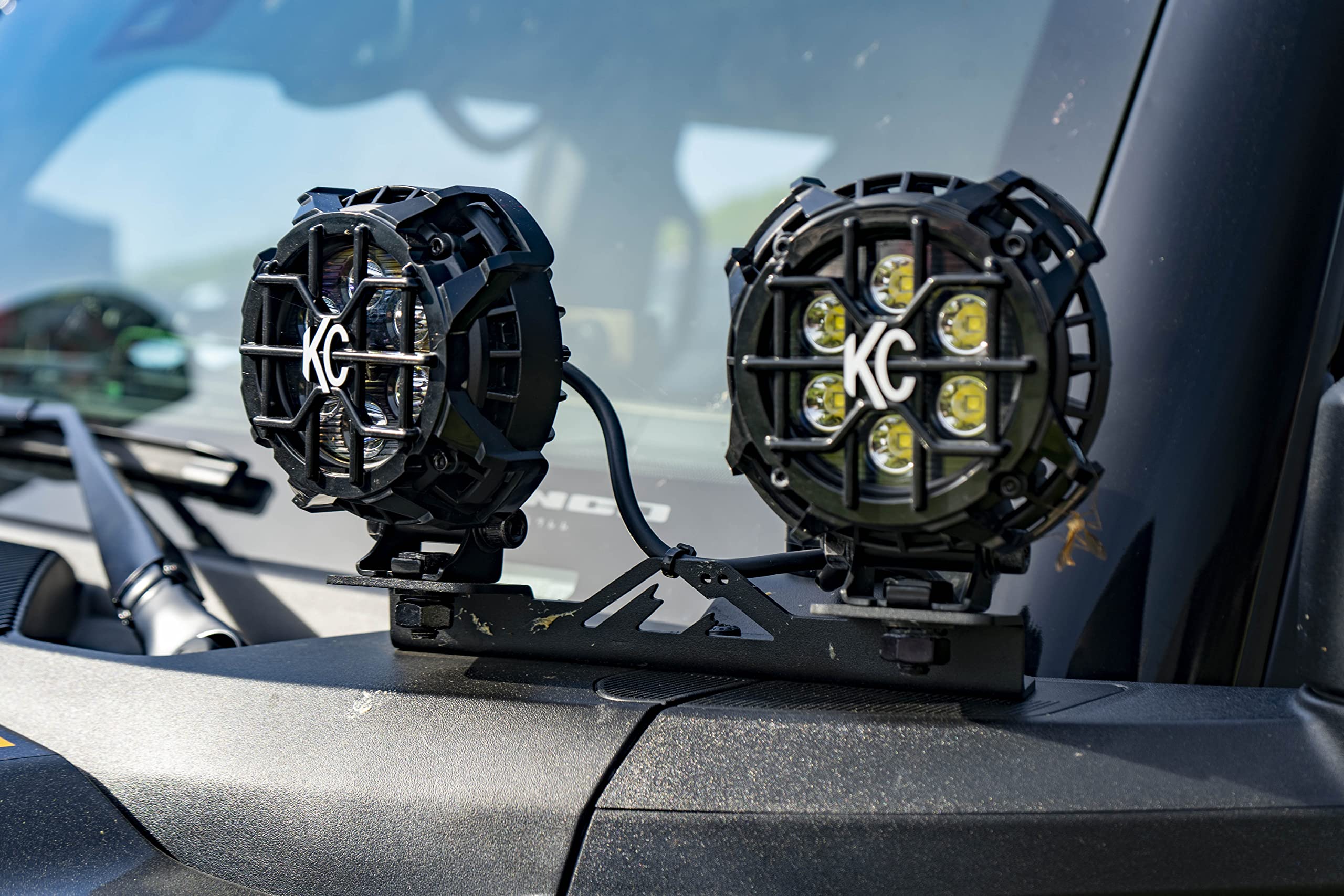 2021+ Ford Bronco A-Pillar Light Brackets - Universal Fit for Most Aftermarket Pod Lights | No Drilling Required | Made in USA | Perfect for Off-Roading & Night Driving