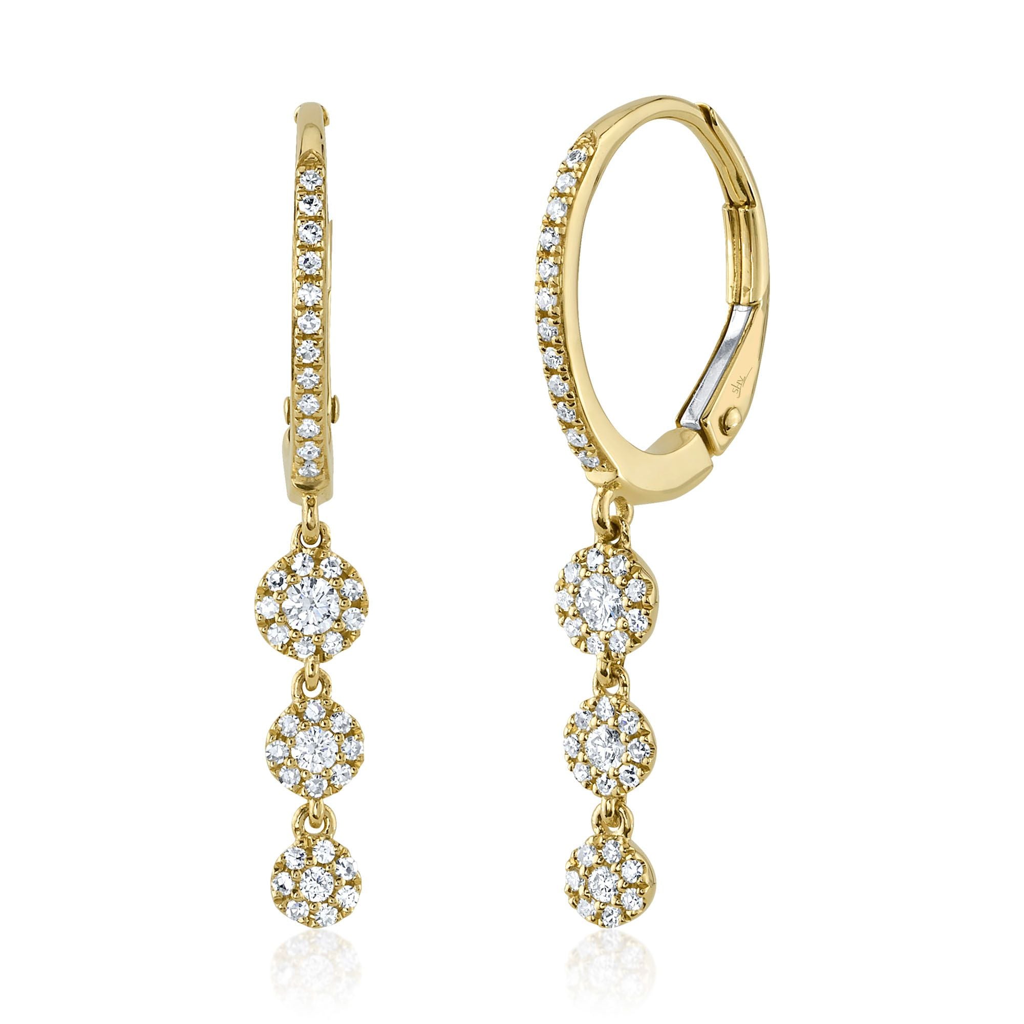 0.32 Ct 14K Yellow Gold Diamond Stud Earrings for Women - Perfect for Weddings, Anniversaries & Special Occasions (SC55002821V6)
