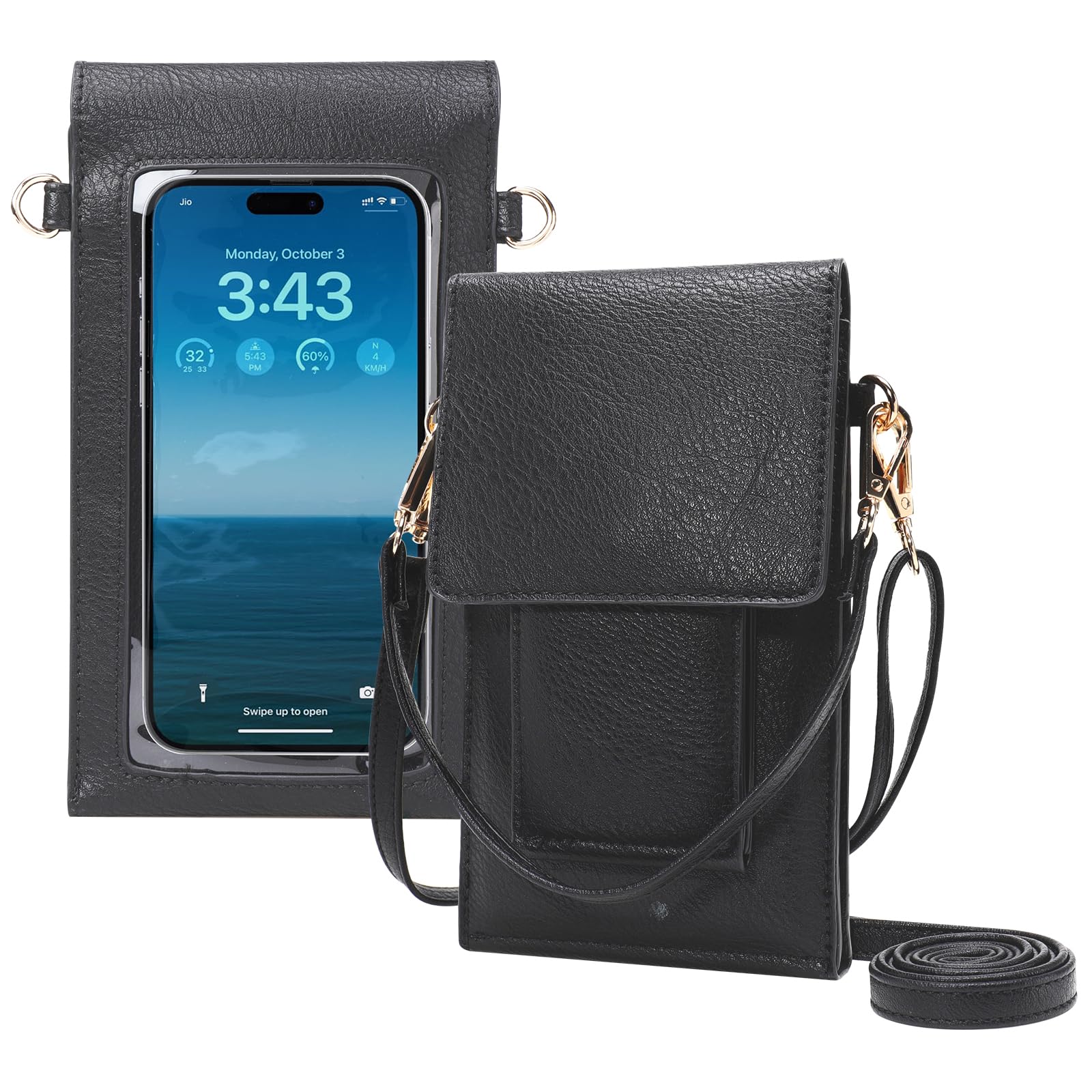 AnsTOP Small Crossbody Cell Phone Purse for Women - Clear Mini Phone Pouch Purse with Strap | Perfect for Concerts, Festivals, Travel & Everyday Use