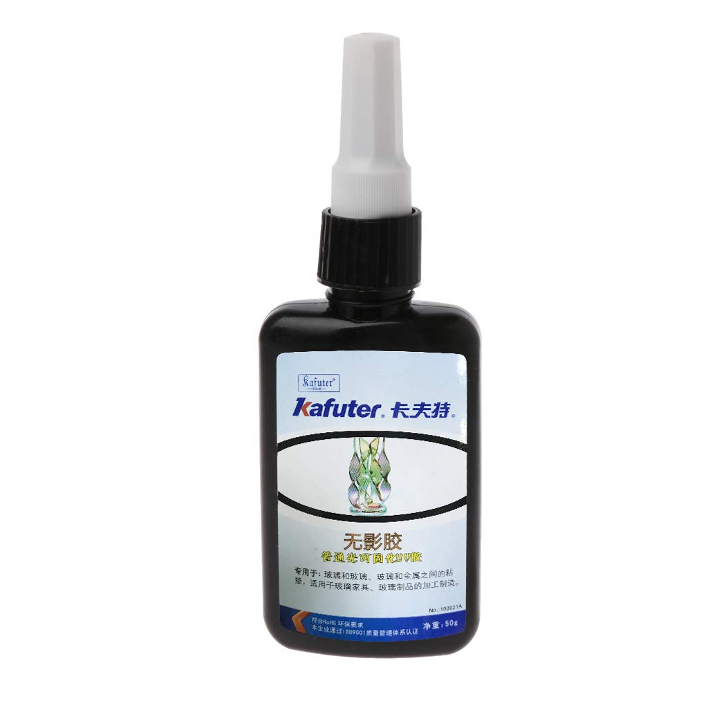 50ML K-300 Fast Curing UV Glue - Transparent Sunlight Activated Adhesive for Glass Bonding & Repair | Easy to Use for DIY Crafts, Jewelry Fixing & Household Repairs
