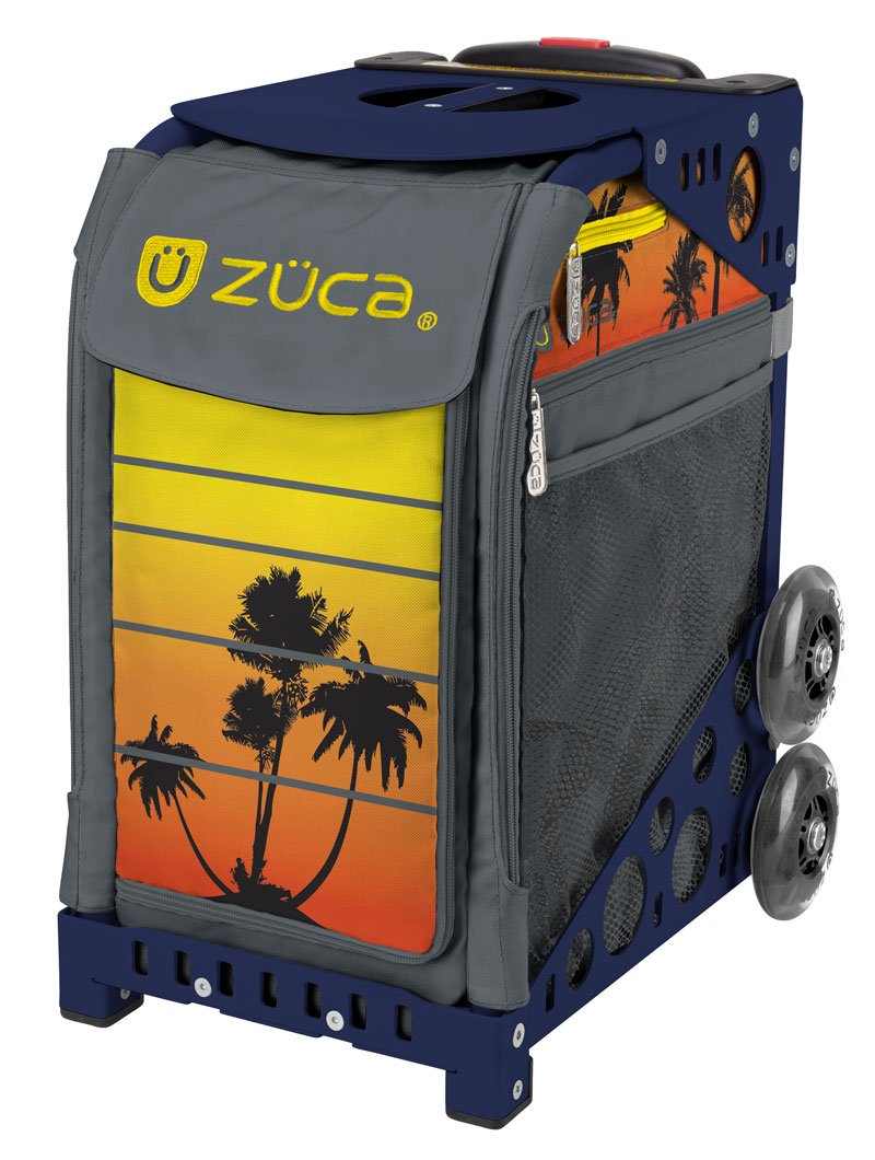 ZUCA Sport Bag - Tropical Sunset Design with Navy Frame | Durable Gym & Travel Duffel for Athletes & Fitness Enthusiasts | Perfect for Workouts, Yoga, and Weekend Getaways