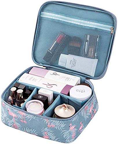 FASTUNBOX Professional Women's Makeup Organizer Bag with Zipper - Travel Cosmetic Storage Pouch for Makeup Brushes, Lipsticks & Skincare - Perfect for Travel, Home & Salon Use