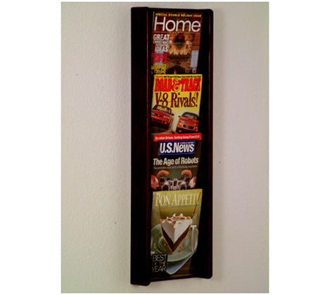 4 Pocket (4H) Acrylic & Oak Wall Display - Elegant Picture Frame for Home & Office Decor - Perfect for Family Photos, Artwork, and Memorabilia Display