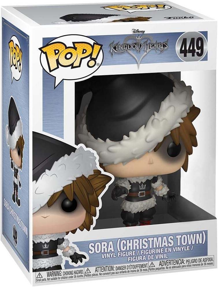 Kingdom Hearts Sora Christmas Town Action Figure - Hot Topic Exclusive #449 (Vaulted Collectible) - Perfect for Disney Fans & Anime Collectors - Great Gift for Holidays & Display