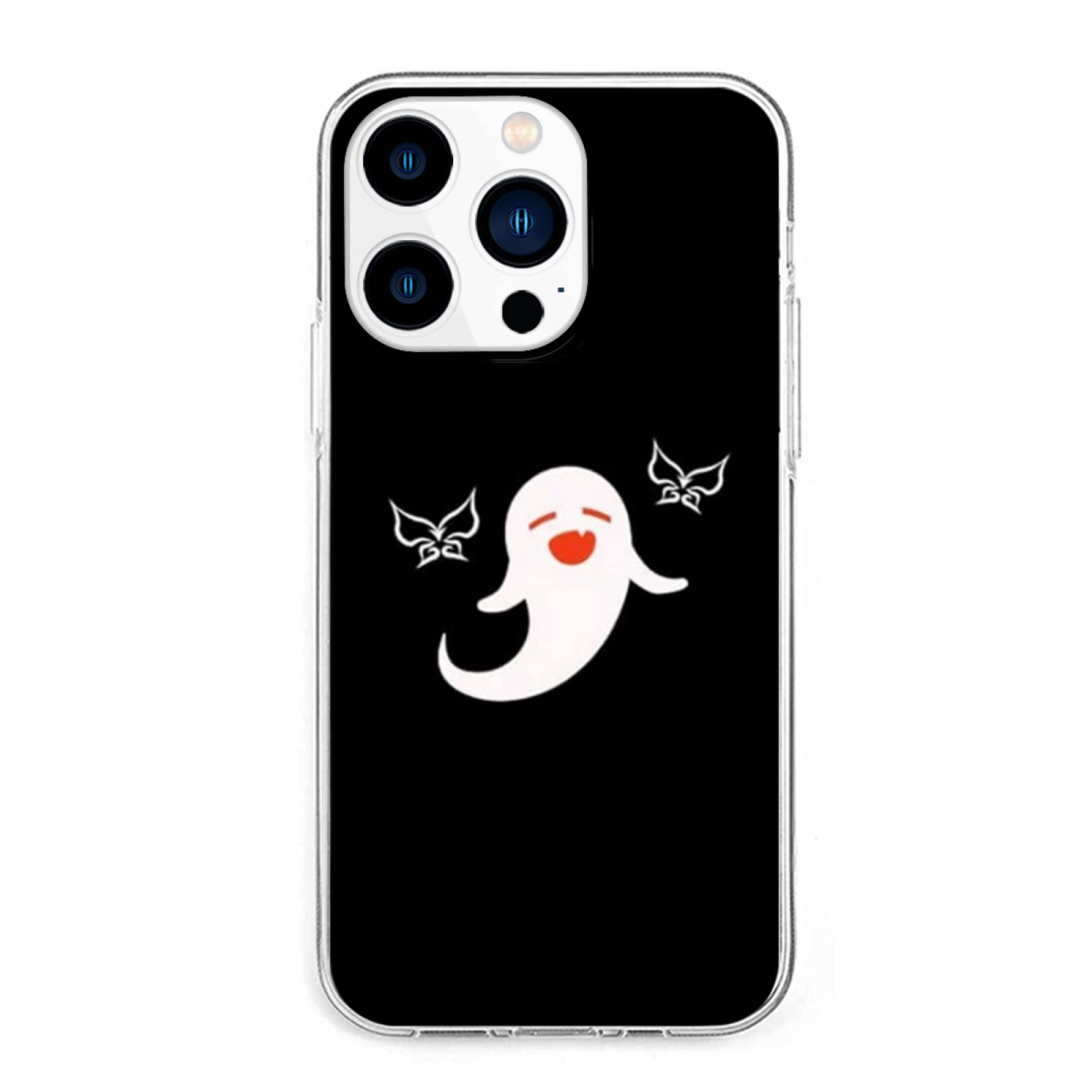 Shockproof Waterproof iPhone 13 Case with Halloween Ghost Design - Clear Protective Phone Cover for Impact Protection | Perfect for Halloween Parties, Cosplay & Everyday Use