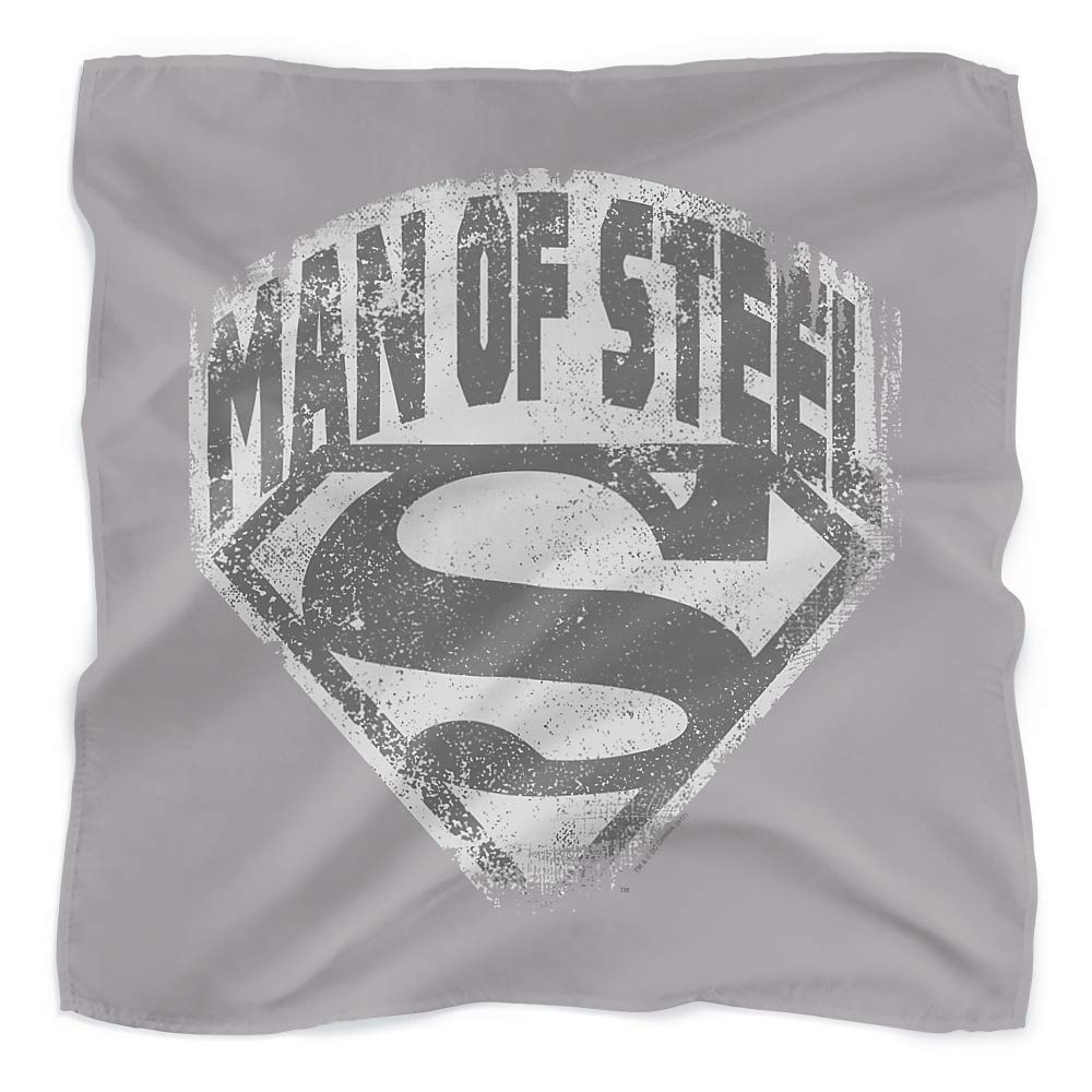 Superman Man of Steel Shield Bandana - 21x21 Inch Cotton Neck Gaiter for Cosplay, Halloween Costume & Superhero Fan Accessories