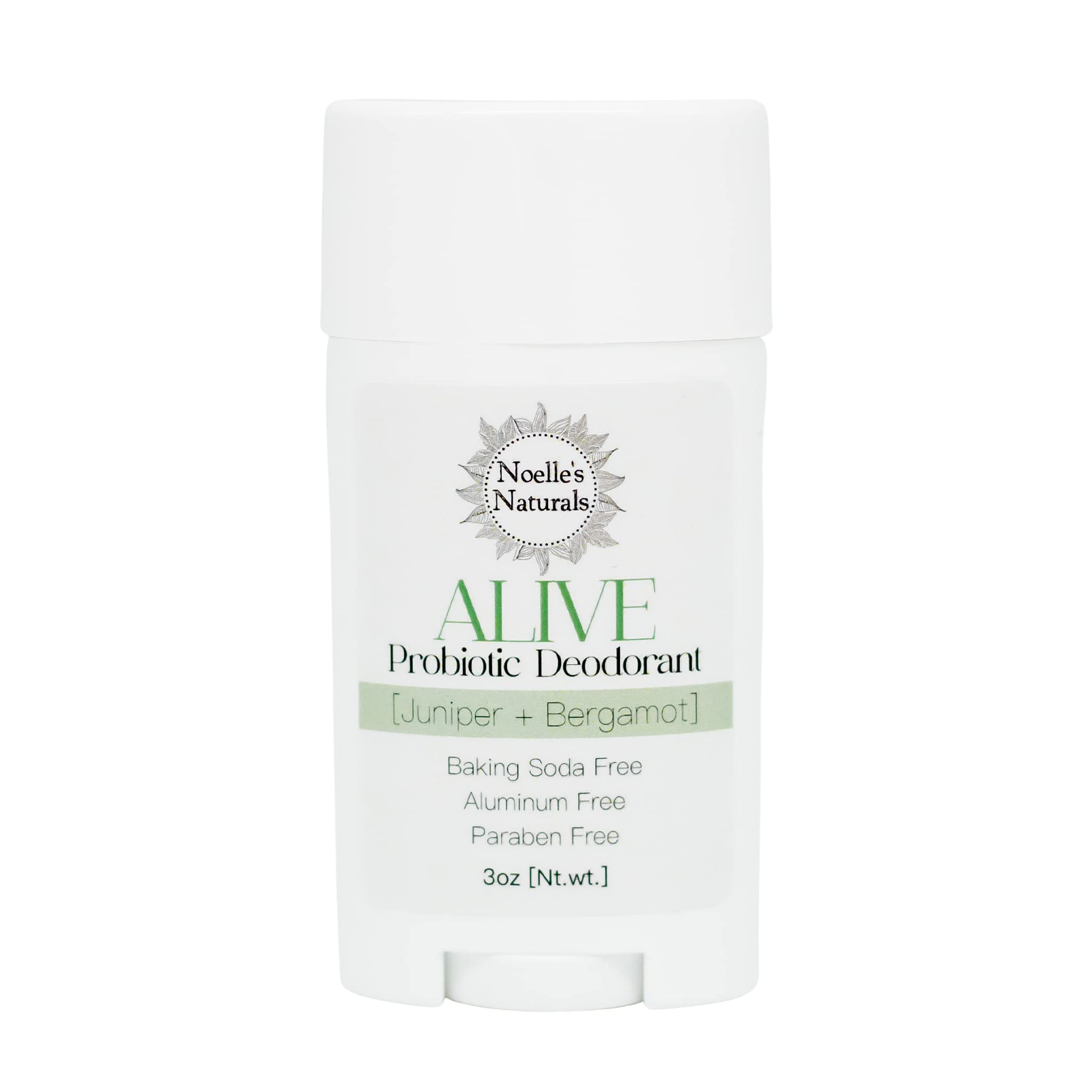 Natural Probiotic Deodorant for Women & Men - Juniper & Bergamot Scent - Organic, Aluminum & Baking Soda Free - Fresh All Day - Perfect for Gym, Work & Outdoor Activities
