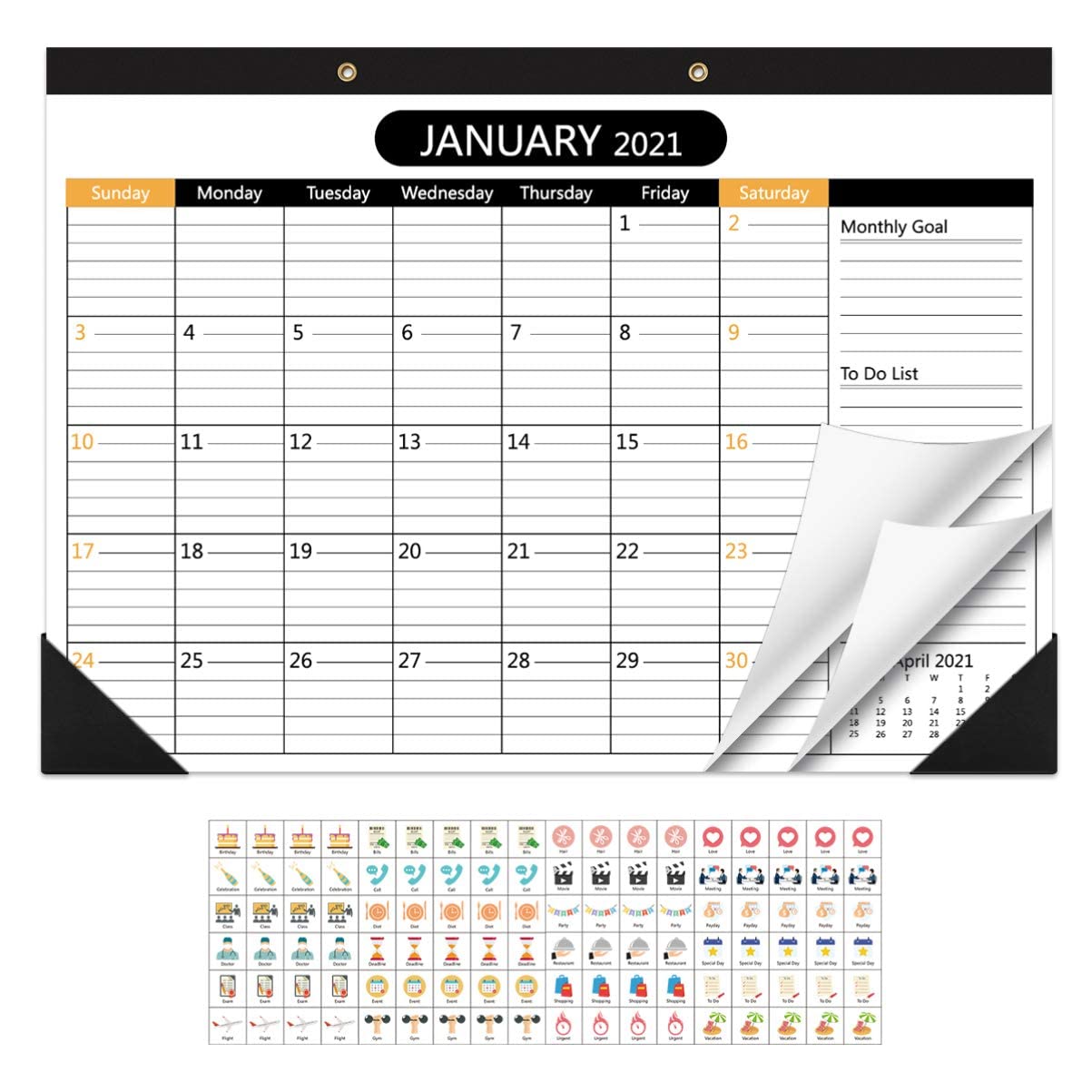 2023-2024 Monthly Desk Calendar Planner - 17