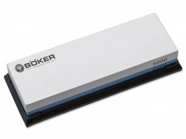 Boker Manufaktur Solingen 2000/5000 Grit Water Stone - Premium Dual Grit Whetstone for Knife Sharpening - Perfect for Kitchen, Hunting, and Outdoor Knives