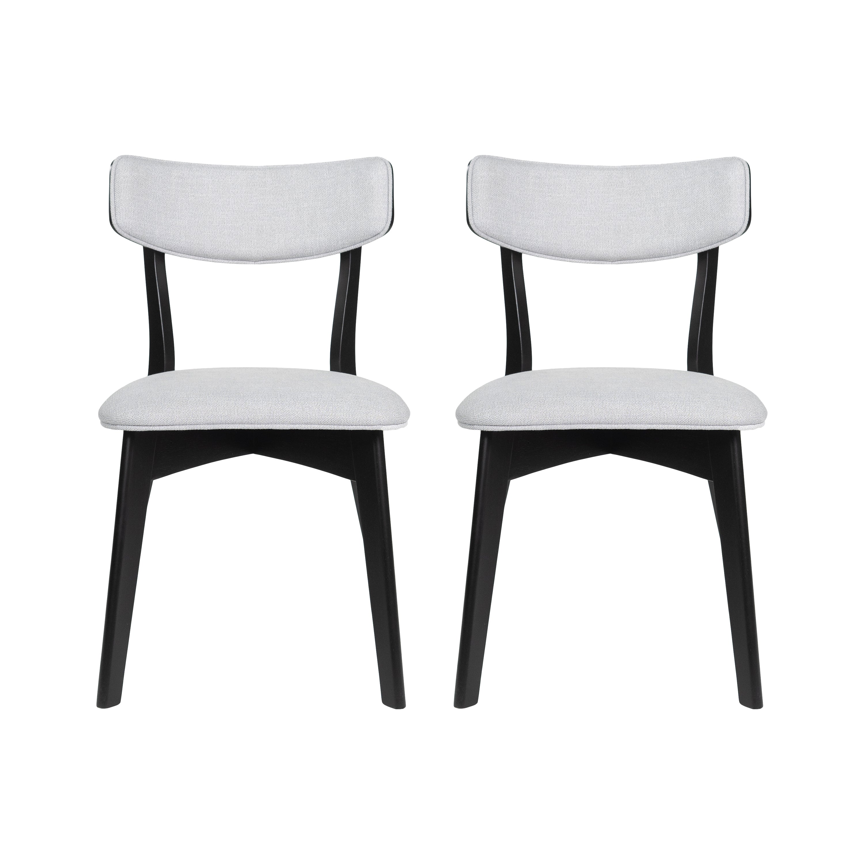 Modern Dining Chairs Set of 2 - Sturdy Wooden Kitchen Chairs with Padded Seats - Perfect for Dining Room, Kitchen, Breakfast Nook & Small Spaces