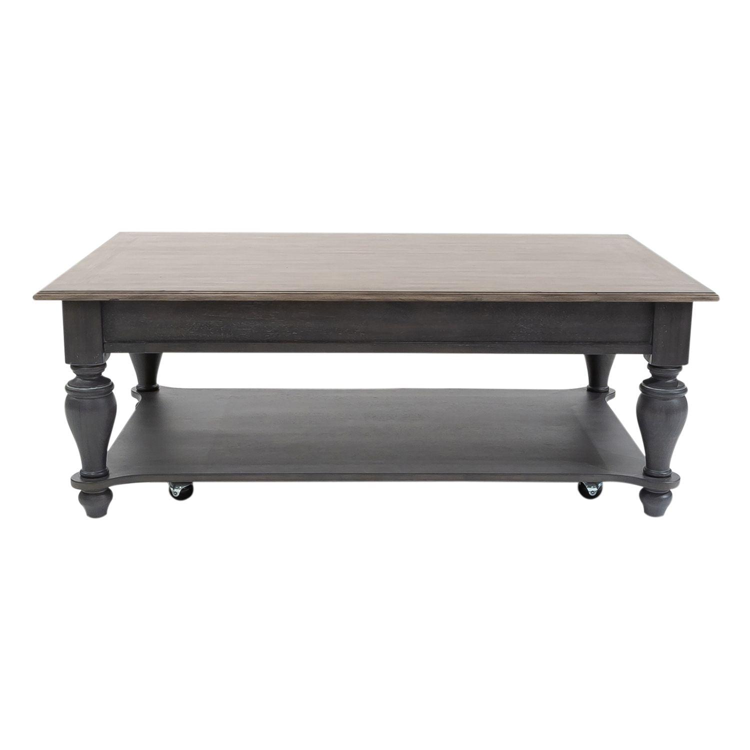 Ocean Isle Cocktail Table 303G OT1010 - Modern Glass Top Coffee Table for Living Room, Patio & Outdoor Decor - Perfect for Entertaining Guests & Relaxing