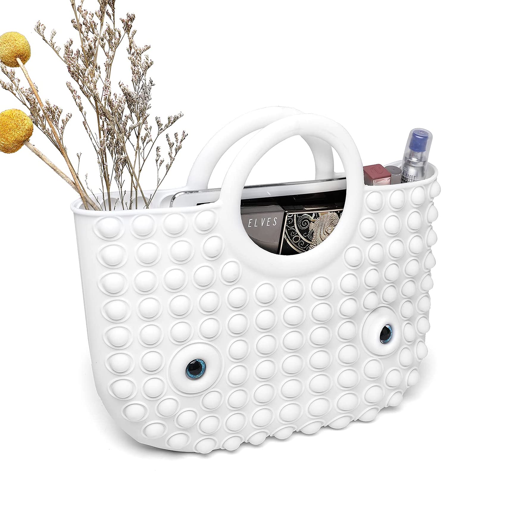Trendy Women's Rainbow Pop Bubble Fidget Handbag - Large Capacity Silicone Fashion Purse for Stress Relief & Fun | Perfect for Office, Travel, and Daily Use