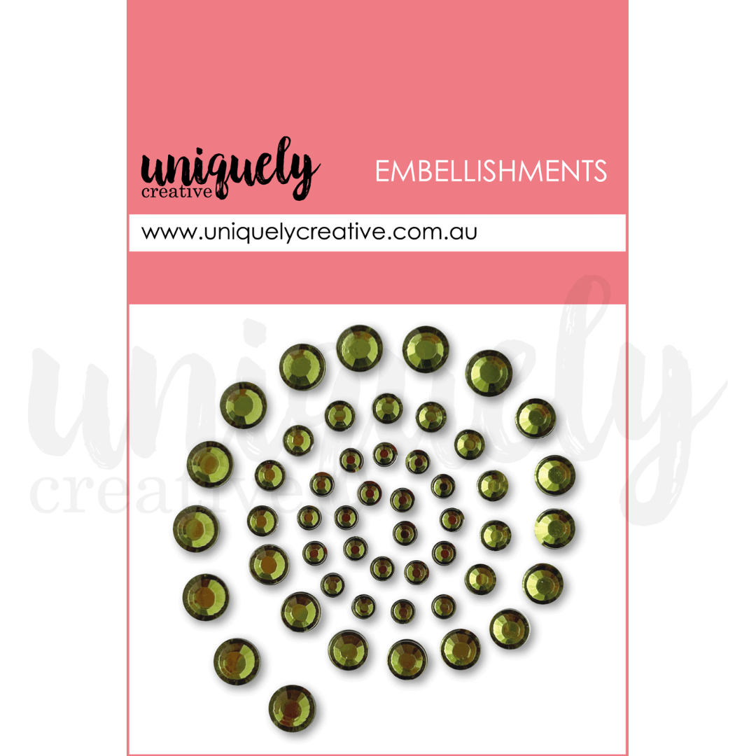 Sage Rhinestones for DIY Crafts, Jewelry Making, and Nail Art - Sparkling Green Crystals for Home Decor, Fashion Accessories, and Gift Giving