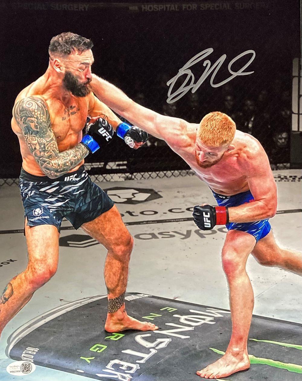 Bo Nickal Autographed 11x14 UFC Punch Photo with JSA ITP COA - Perfect for MMA Fans, Collectors, and Sports Memorabilia Displays