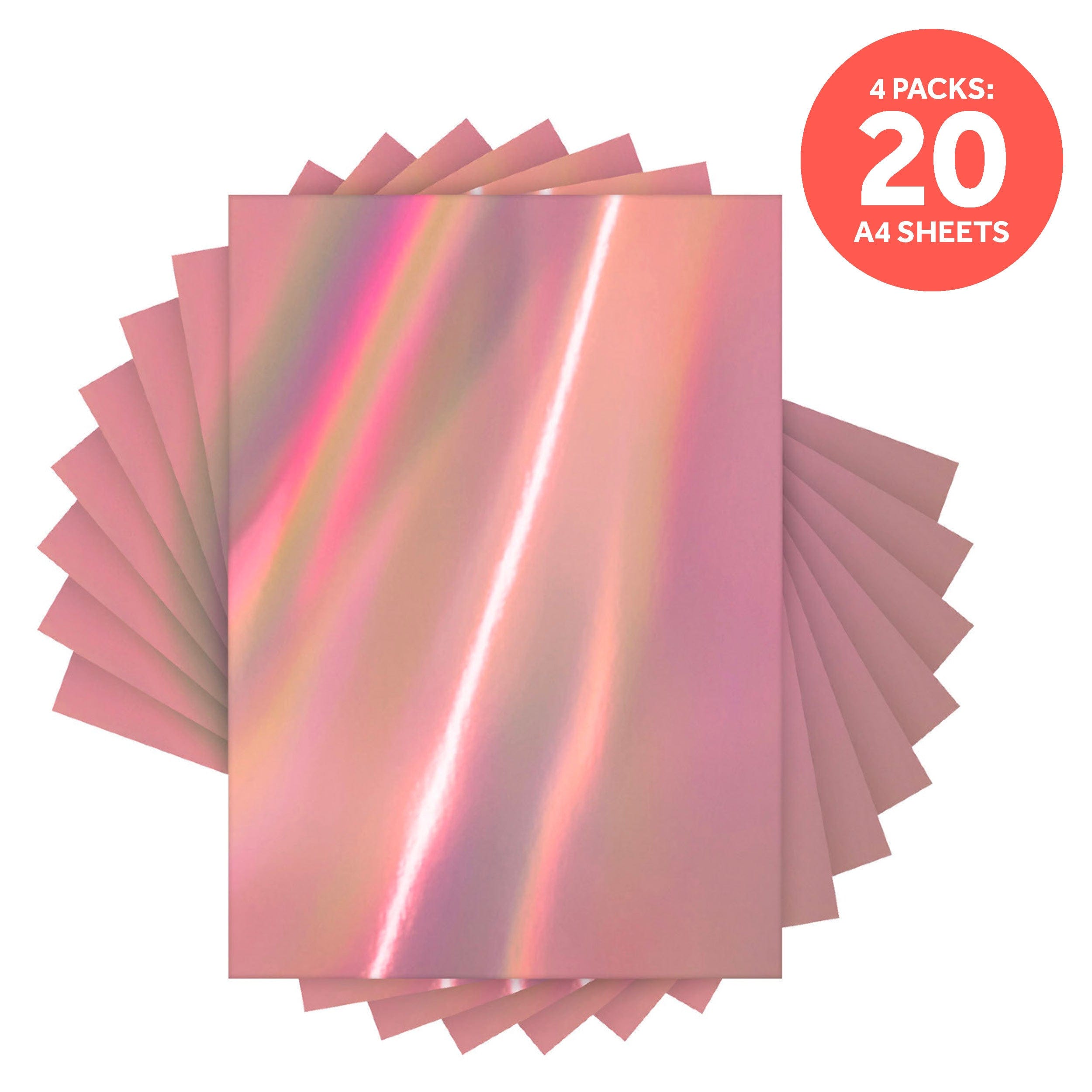 4-Pack Iridescent Mirror Cardstock Paper - Angel Fire A4 Size (9780E4) for Scrapbooking, Card Making & DIY Crafts