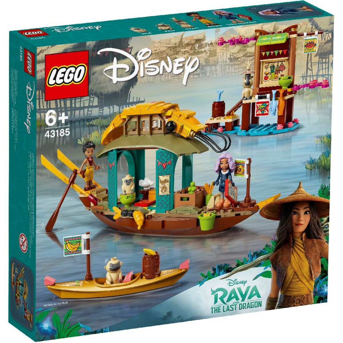LEGO Disney Raya and the Last Dragon Bounty Boat 43185 Building Toy Set - Perfect for Kids' Playtime, Birthday Gifts & Disney Collectors
