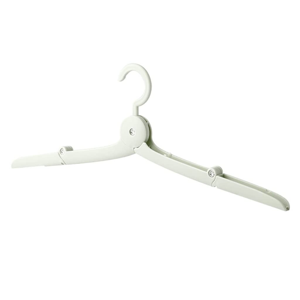 20 Pack Folding Coat Hangers - Space Saving Retractable Clothes Hangers for Travel, Hotel & Outdoor Use - Windproof Non-Slip Drying Racks (Green) - Perfect for Camping, Dorm Rooms & Small Spaces
