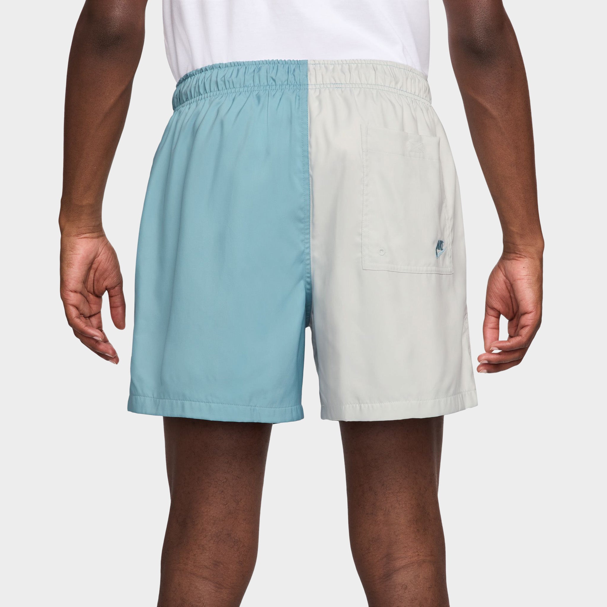 Nike Club 5 Flow Shorts for Men - Photon Dust & Denim Turquoise - Lightweight Running & Gym Workout Shorts with Quick-Dry Fabric - Perfect for Jogging, Basketball, and Casual Wear