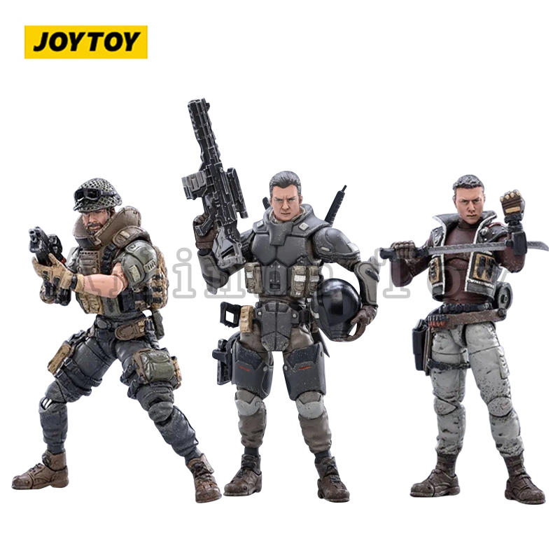 JOYTOY 1/18 Scale Dark Source Action Figure Set (3PCS) - Collectible Military Character Models for Display & Diorama Scenes