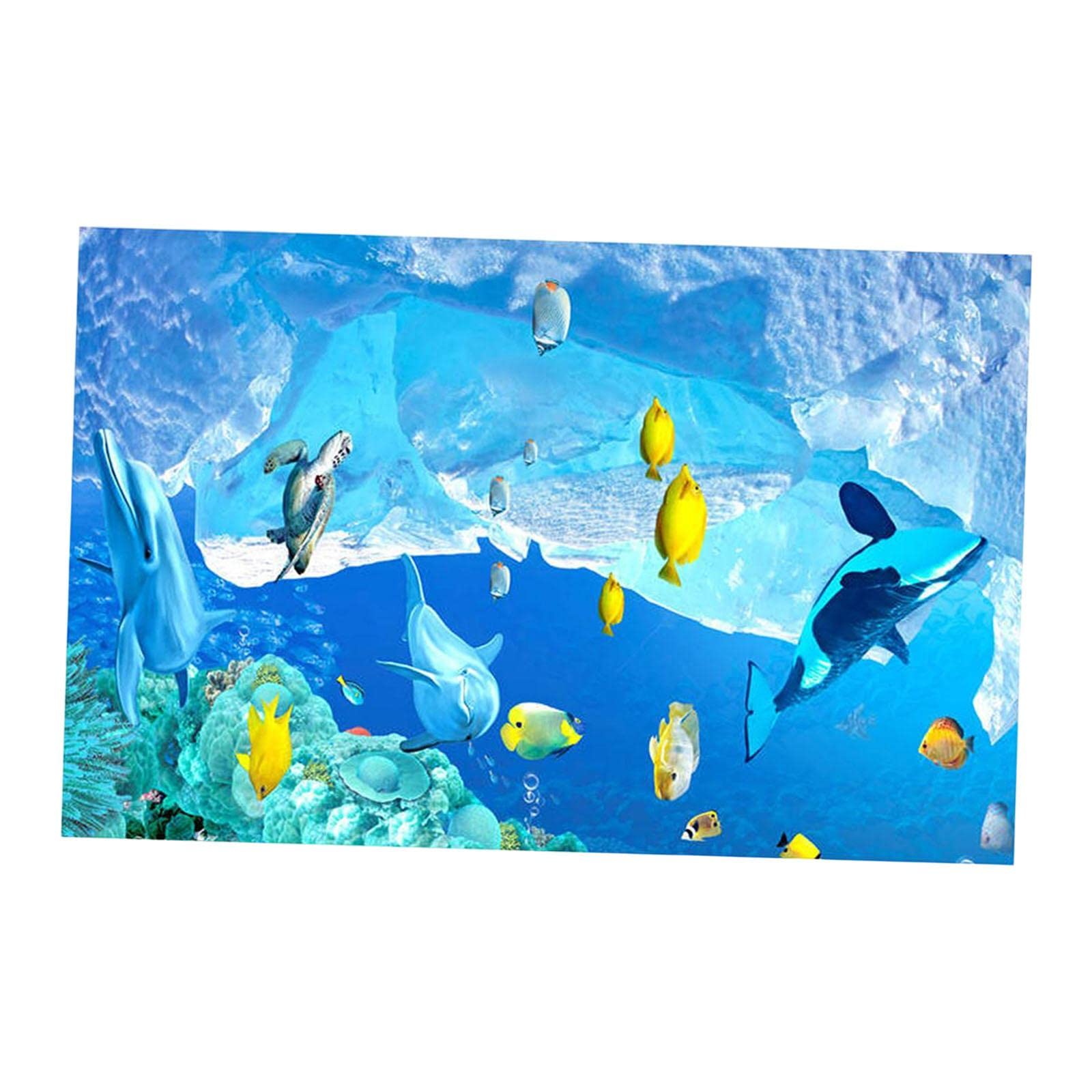 3D Aquarium Backdrop - Underwater World Poster for Fish Tank Decor