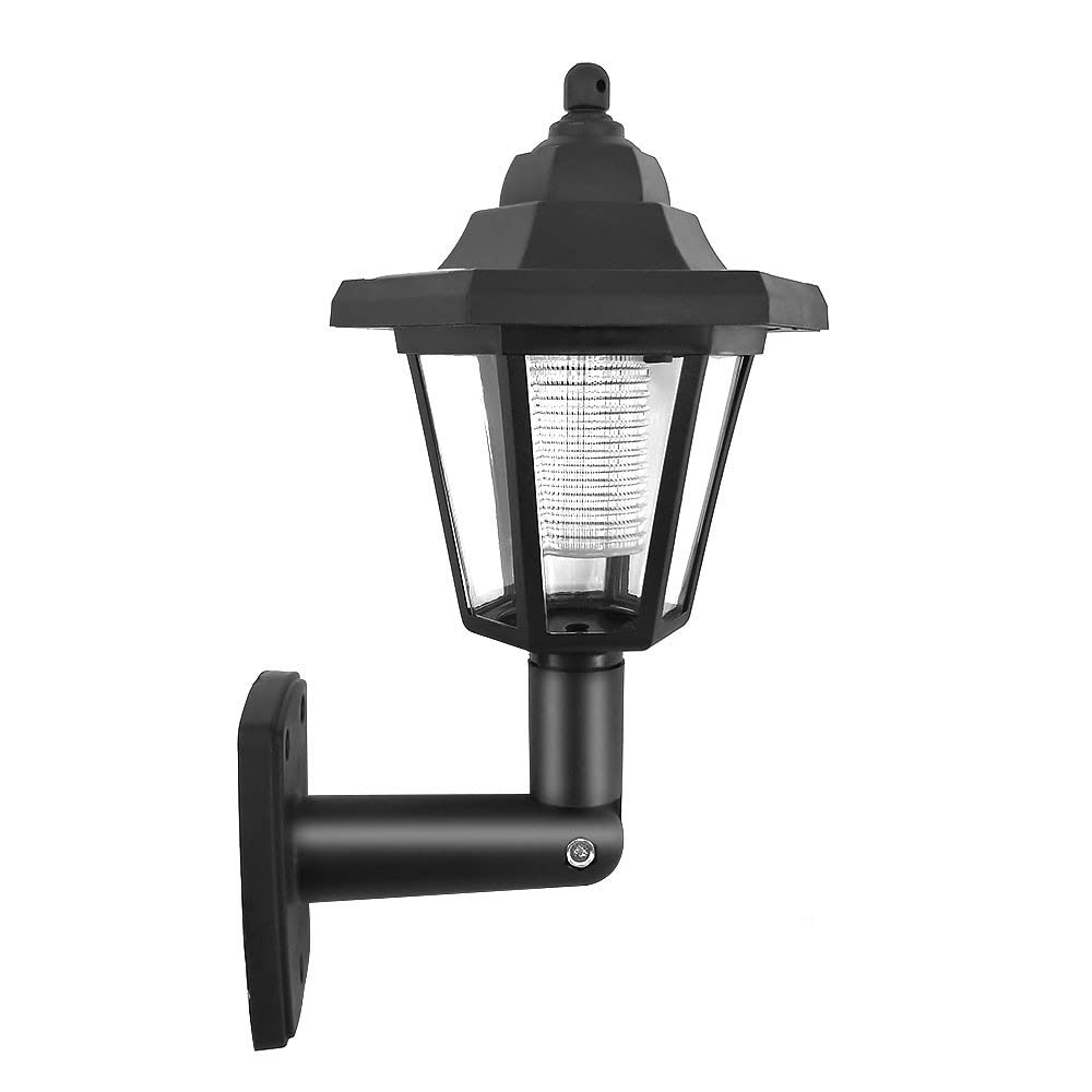 1Pcs Solar Panel LED Sensor Wall Light - Hexagon Outdoor Lamp for Garden, Pathway, Fence - Weatherproof & Auto On/Off - Perfect for Patio, Yard, Driveway Lighting