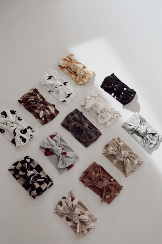 Yin Yang Bamboo Head Wrap - Black & White Hair Accessory for Yoga, Meditation & Relaxation