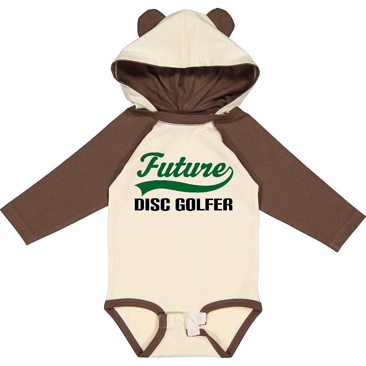 Inktastic Future Disc Golfer Baby Long Sleeve Bodysuit - Cute & Comfortable Disc Golf Outfit for Infants - Perfect for Playtime, Family Outings & Sports Events
