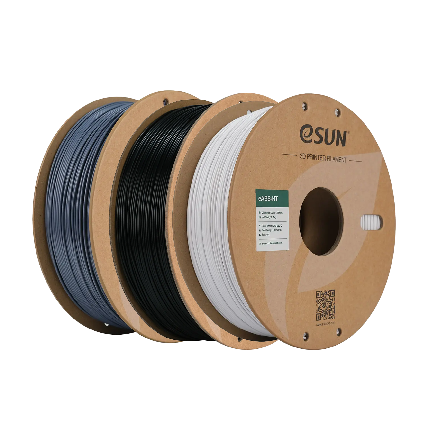 eSUN ABS HT Filament 1.75mm 1kg Spool - High Temperature Resistant 3D Printer Filament for Strong Functional Parts - Perfect for Automotive, Engineering & Industrial Applications
