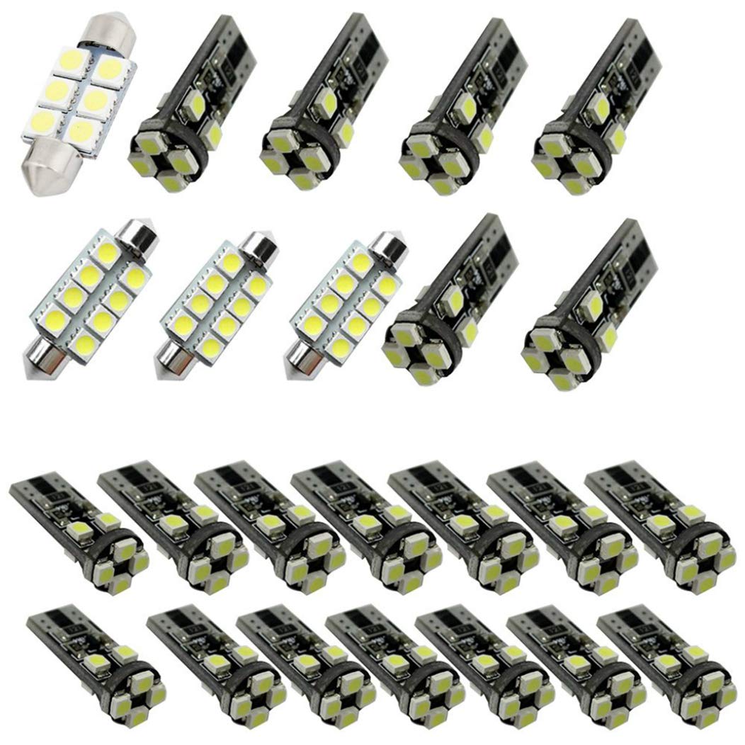 Super Bright LED Chipset Bulbs for BMW 7 Series X4 X5 X6 - 23pcs White Interior Dome Light Replacement - Perfect for Night Driving & Car Interior Lighting Upgrade