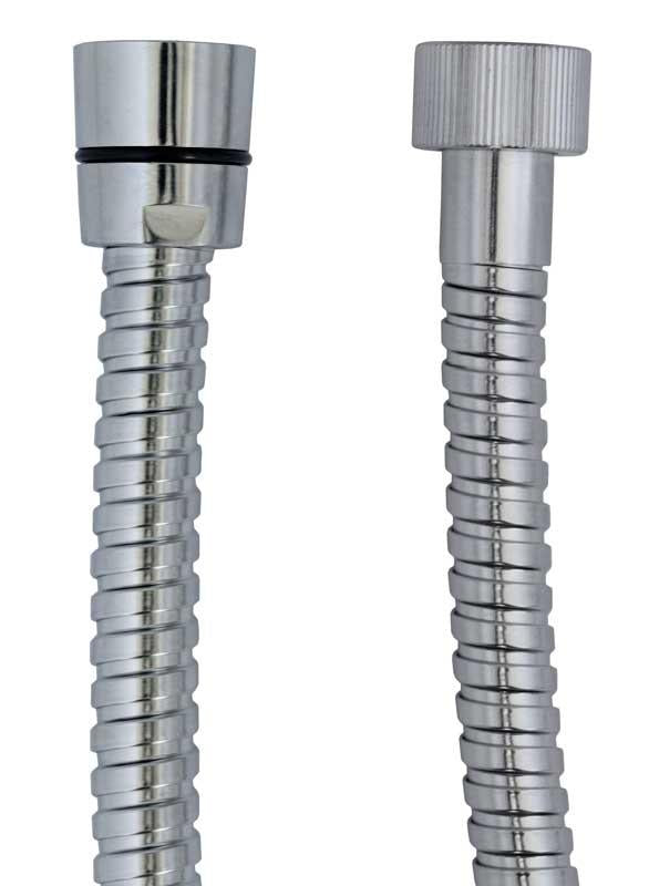 150cm Chrome Double Braided Metal Shower Hose - Durable & Flexible for Bathroom, Kitchen, and RV Use