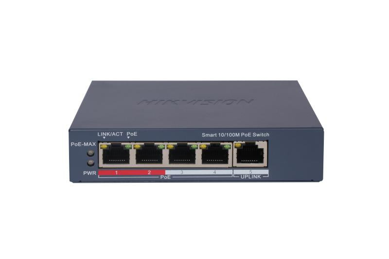 DS-3E1105P-EI 5-Port Gigabit PoE Smart Managed Switch with 4x PoE Ports (100Mbps) - Ideal for Home Office, Small Business & IP Camera Networks