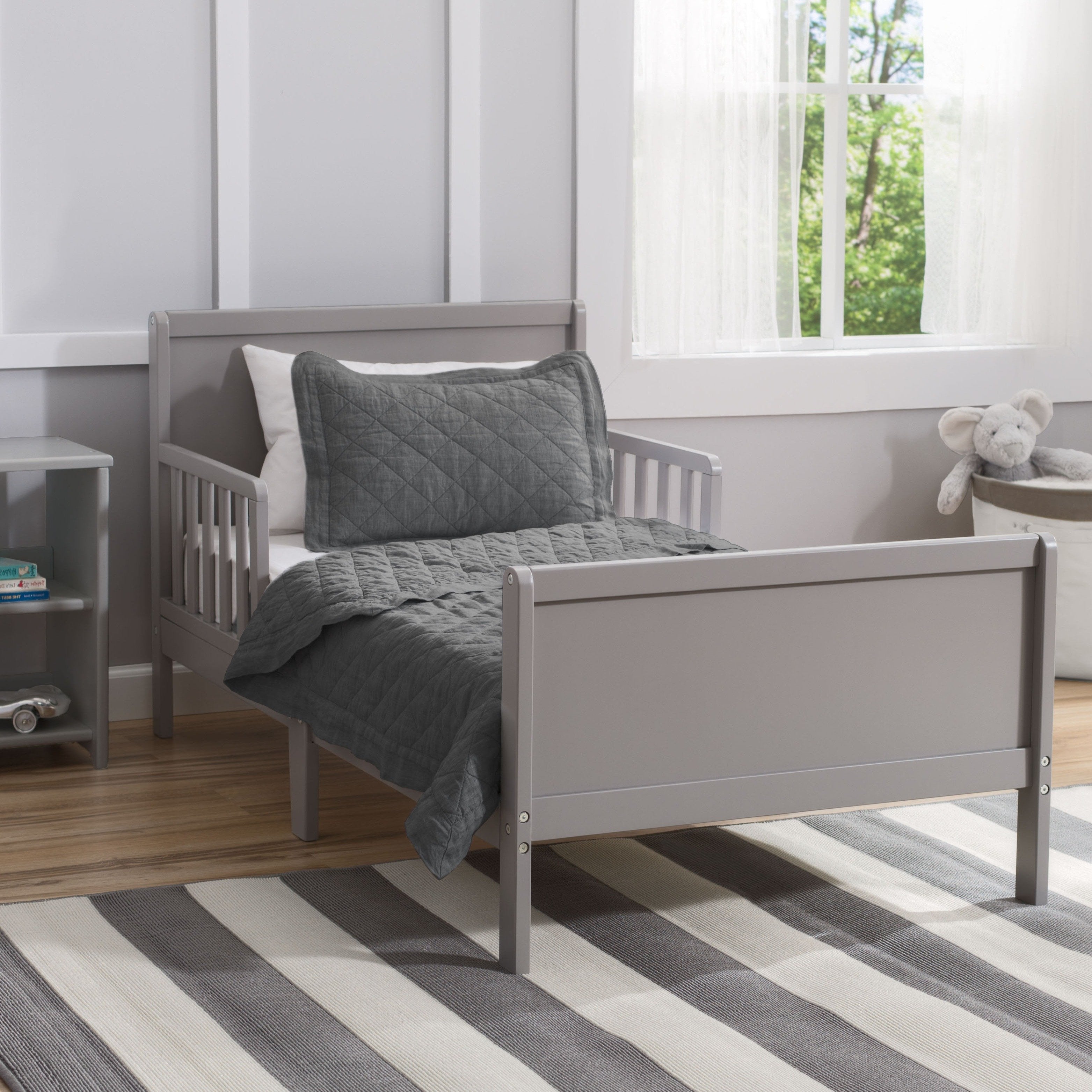 Stylish & Safe Toddler Bed for Kids - Convertible Wooden Crib to Twin Size Bed - Perfect for Nursery, Daycare & First Big Kid Room Transition