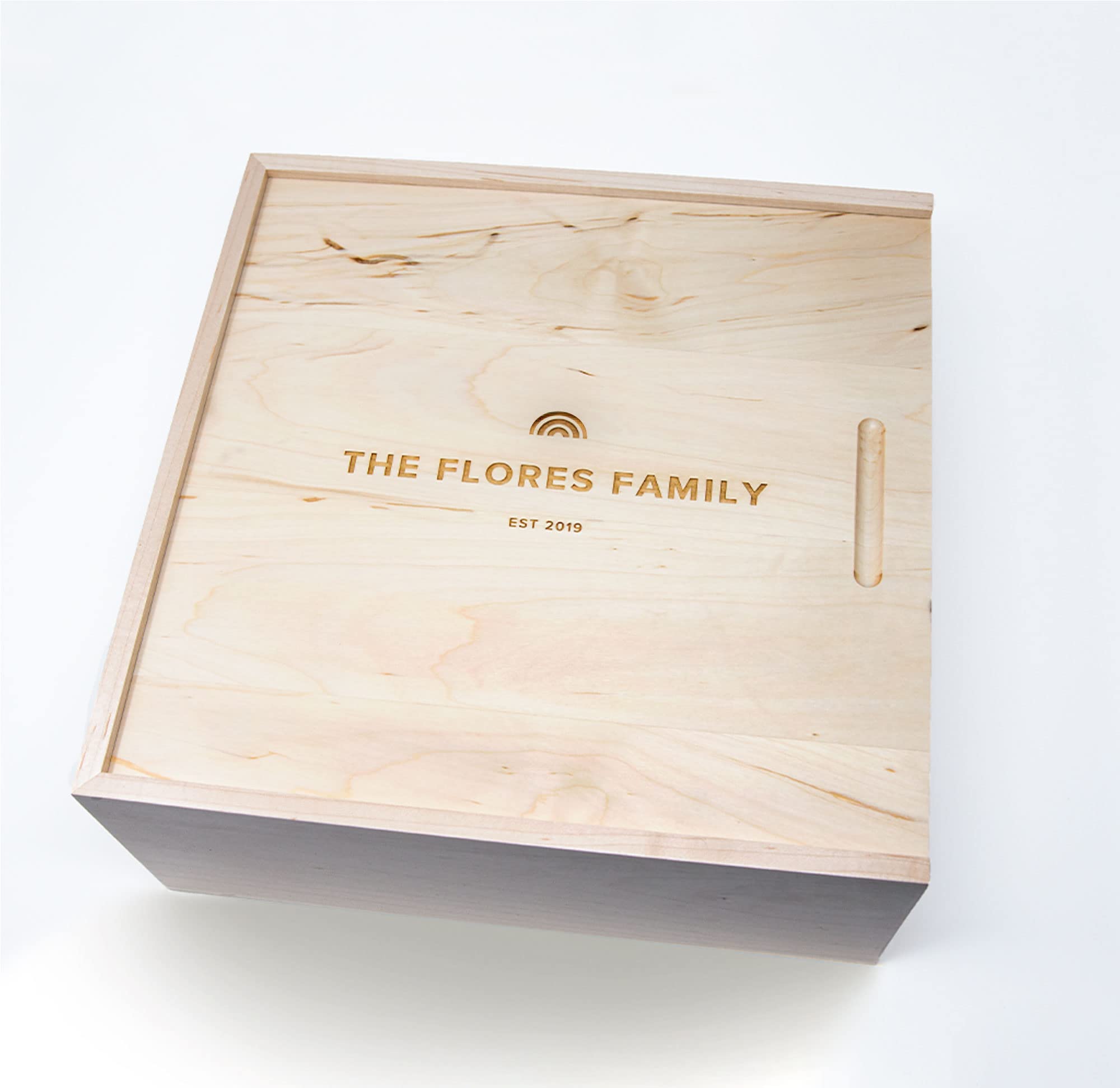 Personalized Rainbow Large Wood Keepsake Box - Custom Engraved Gift for Anniversary, Wedding, Baby Shower & Memory Storage | Perfect for Jewelry, Photos & Special Mementos