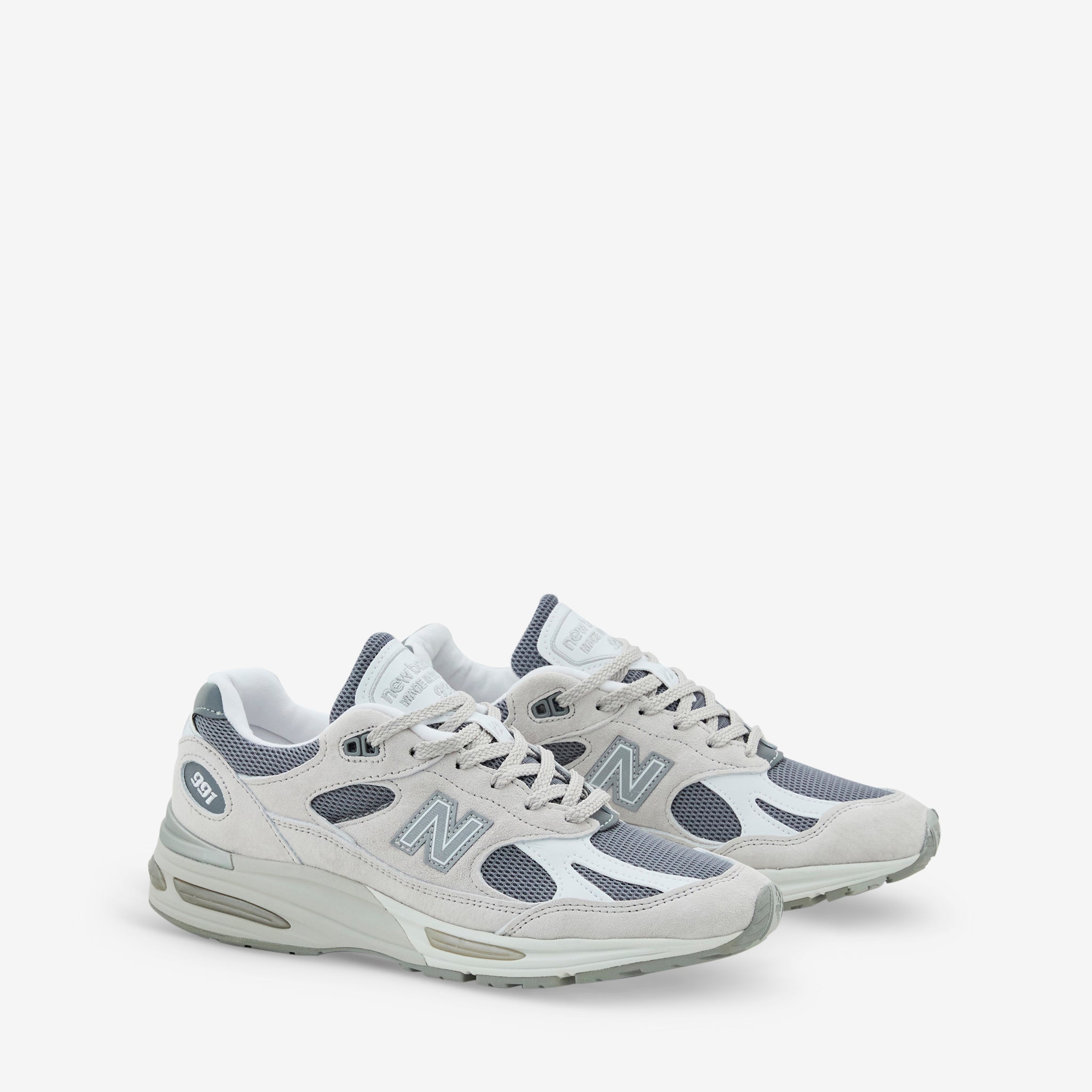 New Balance 991v2 Nimbus Cloud Running Shoes - Cool Grey & Silver | Made in UK | Premium Comfort for Jogging, Gym & Casual Wear