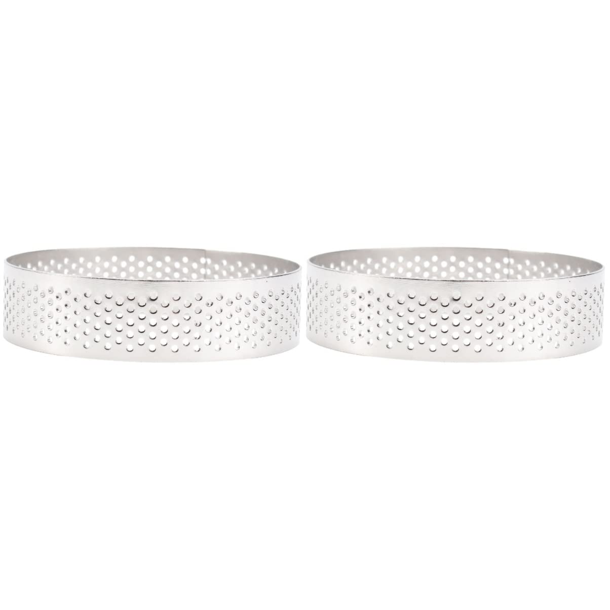 2-Pack Stainless Steel Round Cake Ring Molds - Hemoton Cupcake Pan, Tart Ring & Mousse Circle Baking Tools for Professional Desserts | Perfect for Cakes, Tarts, Cheesecakes & Pastries