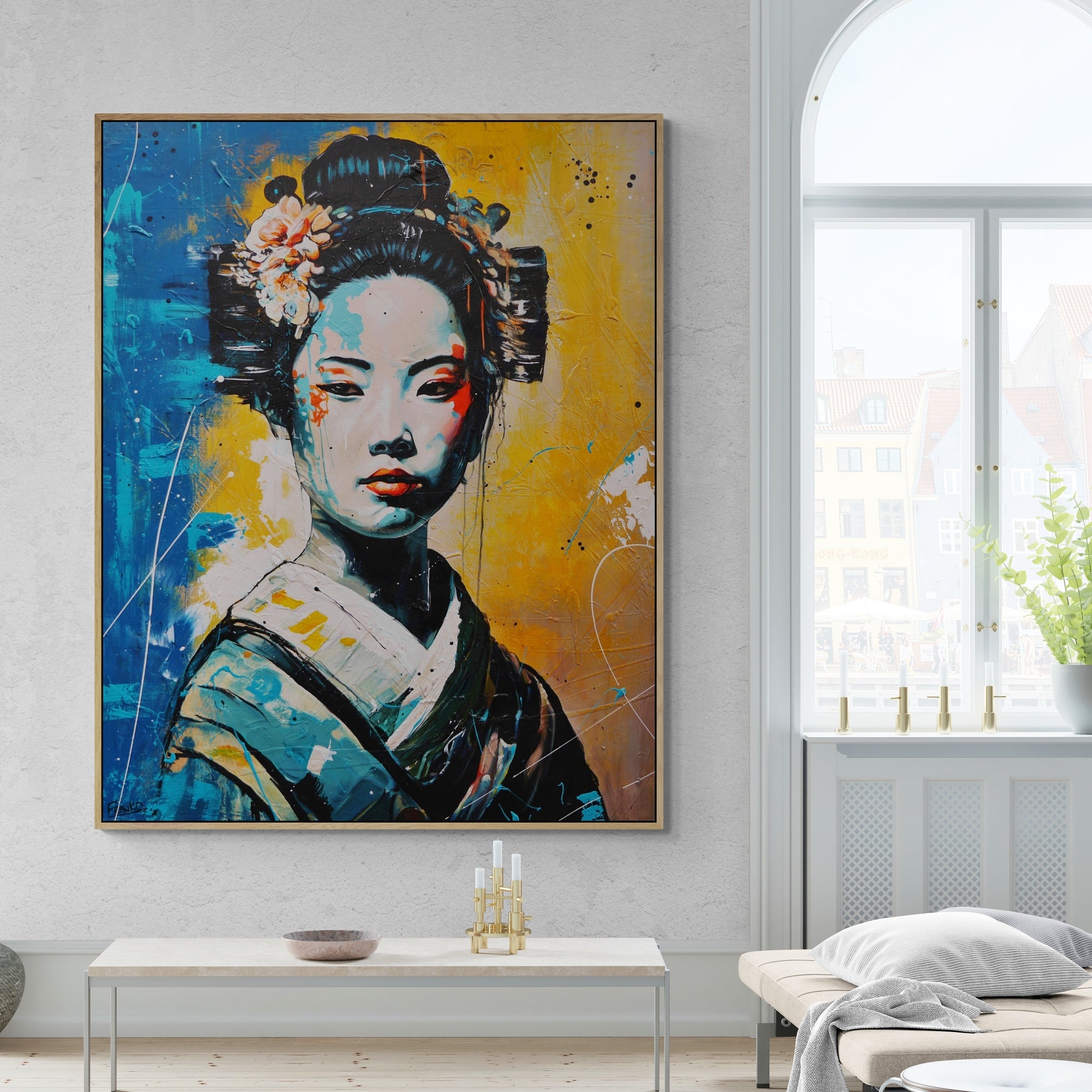 Brave and Beautiful Abstract Textured Framed Painting - 47