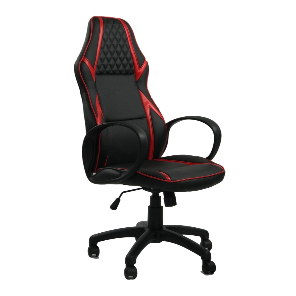 HAWK SERIES 1093 Gaming Chair - Ergonomic Racing Style PC Gaming Chair with Adjustable Height, Lumbar Support & Headrest (Black & Red) - Perfect for Esports, Streaming & Office Work