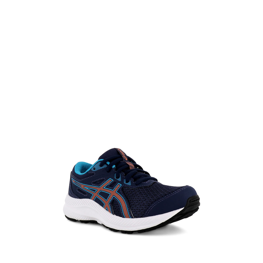 CONTEND 8 GS Running Shoes - Indigo Blue/Sun Peach - Lightweight Cushioned Sneakers for Men & Women - Perfect for Jogging, Gym Workouts & Daily Wear