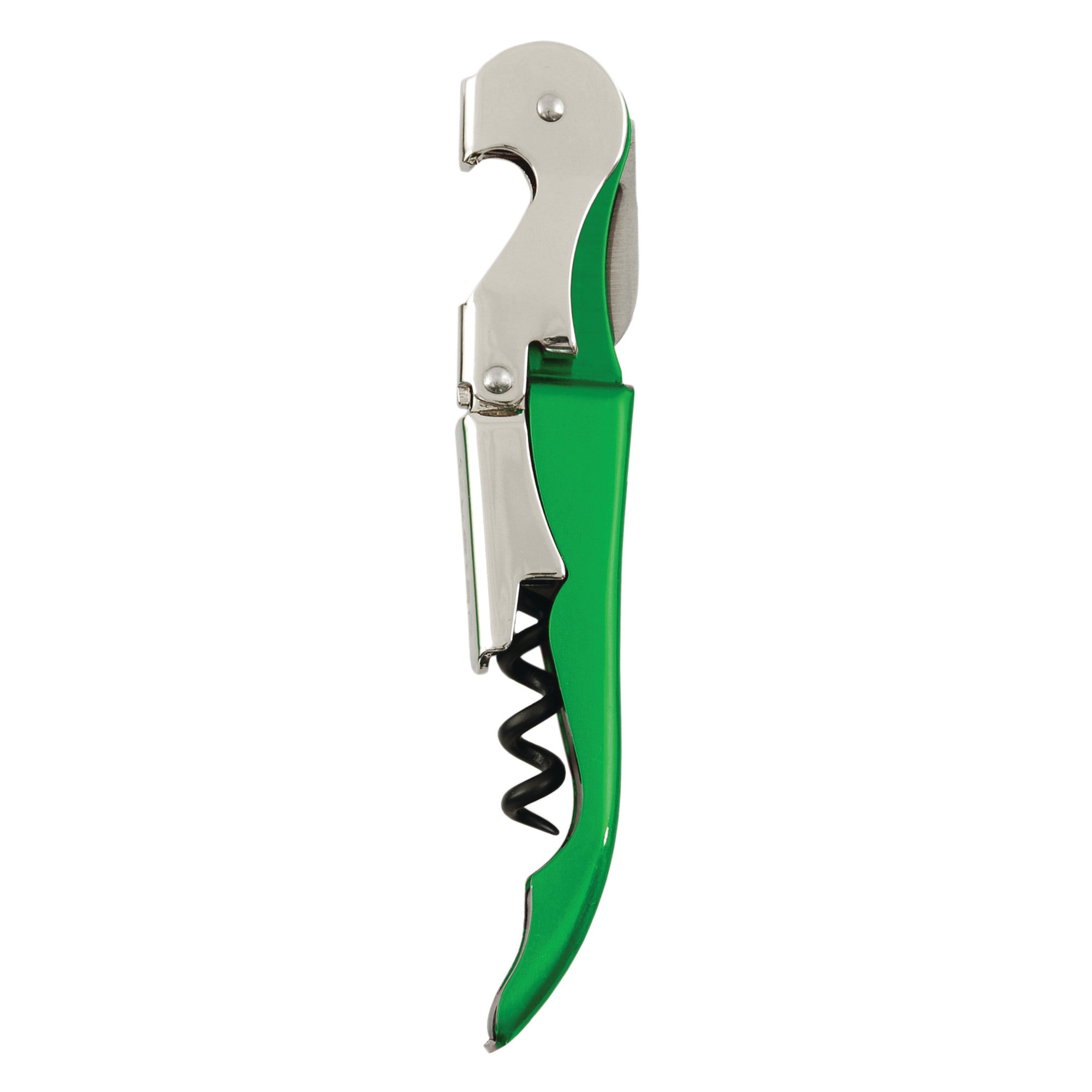 Premium Truetap Metallic Green Double Hinged Corkscrew - Easy Wine Bottle Opener for Home, Parties & Restaurants | Durable Stainless Steel Design