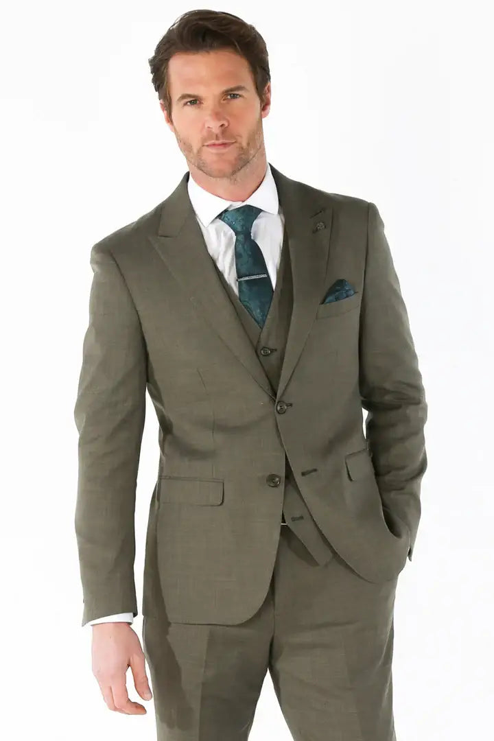 Kurt Sage Men's 3-Piece Suit | Premium Slim Fit Business Suit for Weddings, Interviews & Formal Events